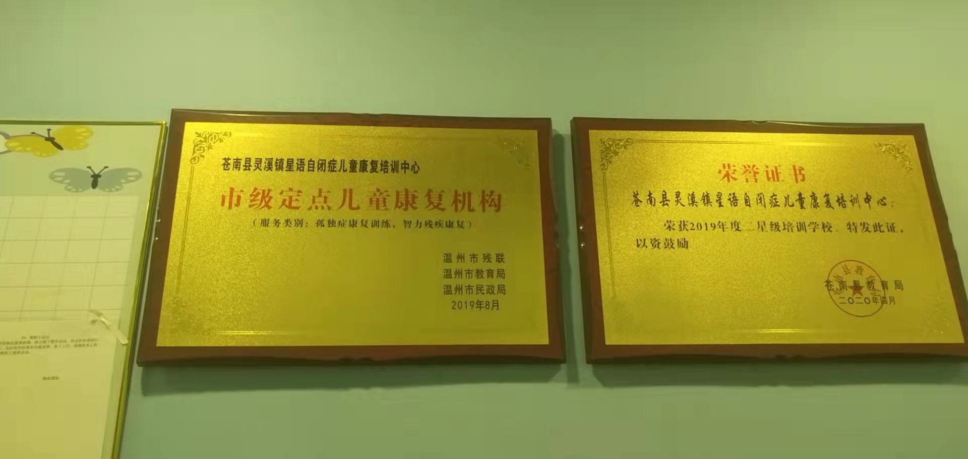 苍南县灵溪镇星语自闭症儿童康复培训中心