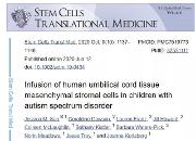 最新研究发现：脐带间充质干细胞可以对自闭症儿童有治疗作用